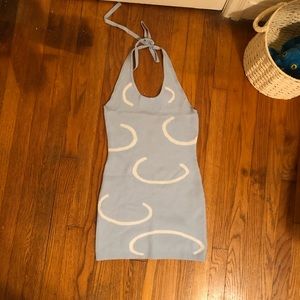 Mini halter sweater knit dress size small